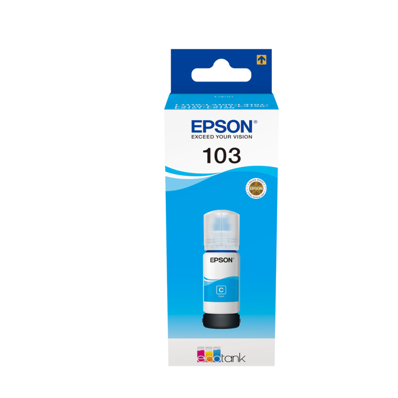 Чорнило Epson 103 for EcoTank Cyan ink bottle 65ml (C13T00S24A)